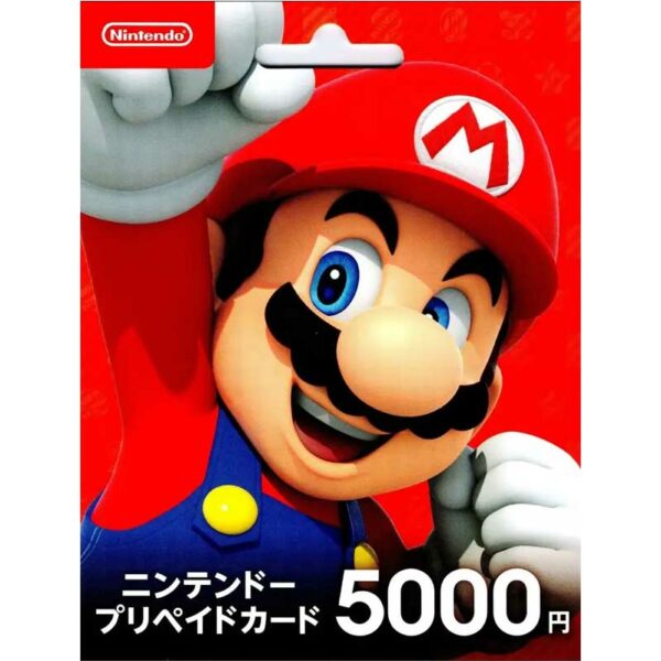 Nintendo預付卡 5000日幣