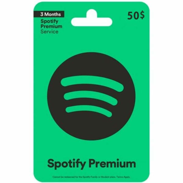 Spotify 禮物卡 50美金