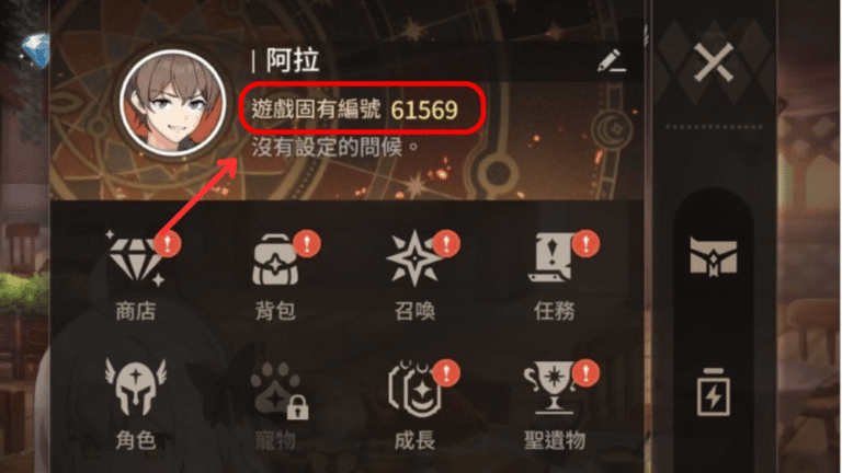 遺忘之劍 玩家固有編號