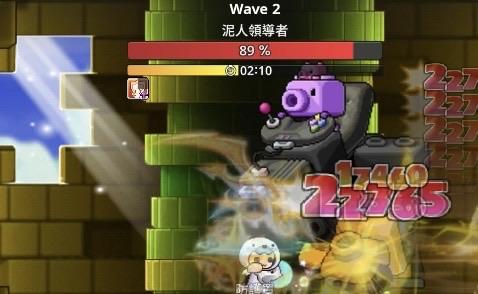 楓之谷：放置冒險記次元裂縫組隊任務 破盾後 17460 傷害示意