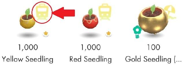 Pikmin Bloom 皮克敏飾品圖示灰色與黃色