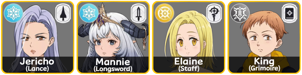 《七大罪：起源》冰隊組隊配置