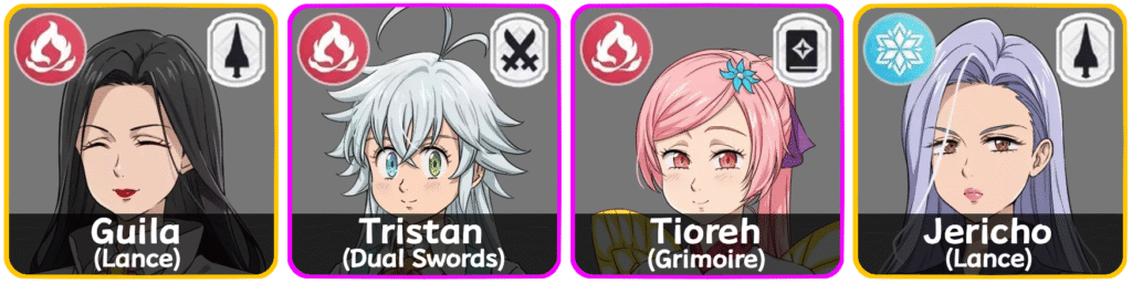 《七大罪：起源》火隊組隊配置