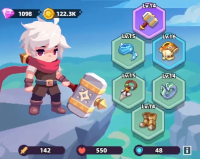 《點點英雄：骰子傳說》裝備配置介面－武器、衣服、飾品等六部位總覽