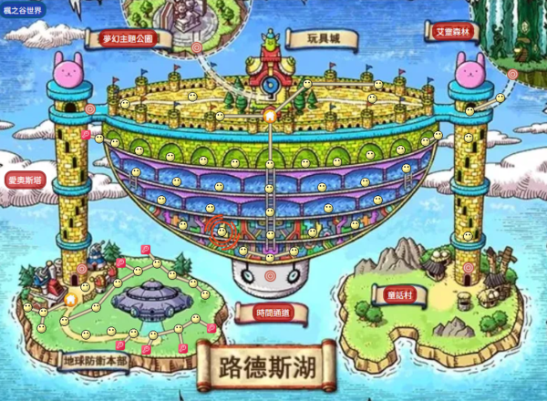 《楓星：楓之谷世界》時間之路二入口位置與妖魔分布